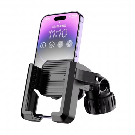 Motorcycle Mountain Bike Half-wrap Design Cell Phone Holder with Shock-Absorbing