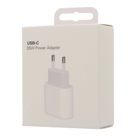 35W Type-C PD Charger for iPhone 13-16 Series White without Logo EU Plug OEM - Image 2